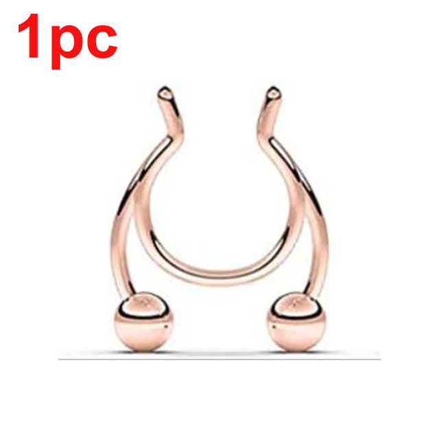 Steel Not Allergic C Shape Nose Ring Horseshoe Hoop Earrings Cartilage Piercing Clip Lip Ring Body Jewelry Nose Rings