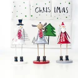 Санта-Клаус Снеговик животное настольное украшение мини рождественские украшения Настольный Рождественский новогодний стол украшение