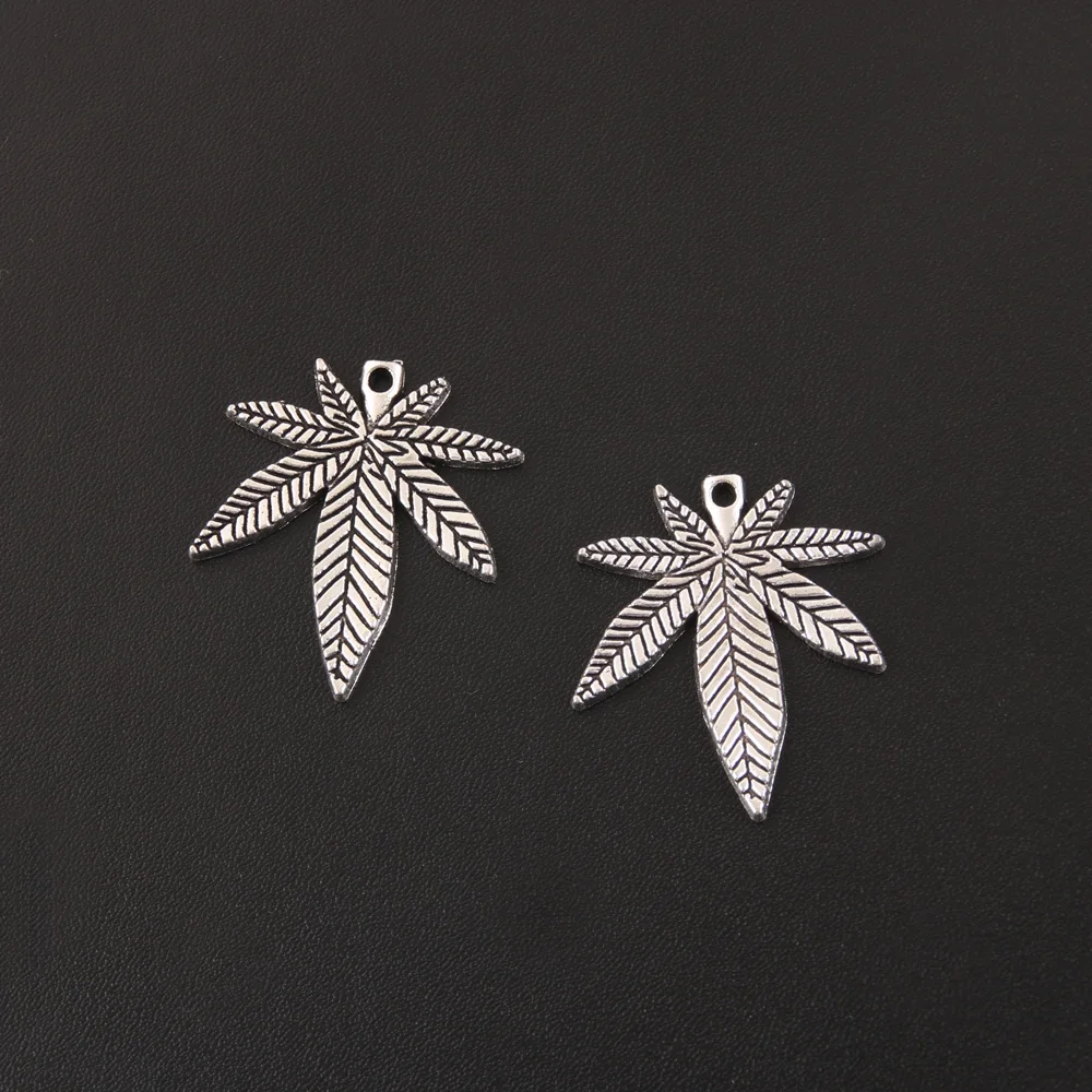 Подвески из цинкового сплава с листьями кленового листа 2 шт. | Украшения и