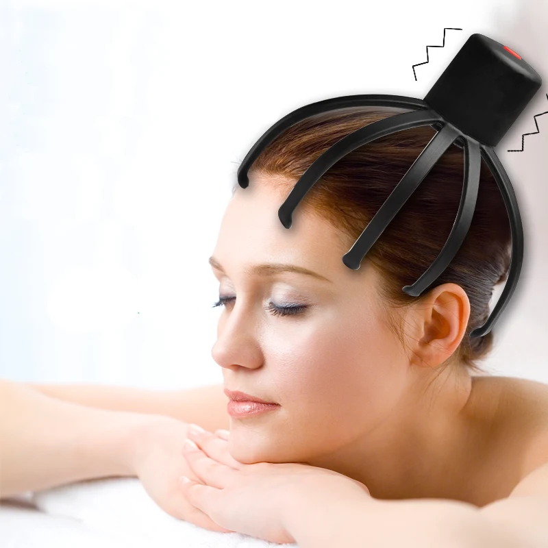Electric Scalp Massager Octopus Vibration Massager Head Acupoint Therapy Claw Scratcher Pain Pressure Relief USB Rechargable