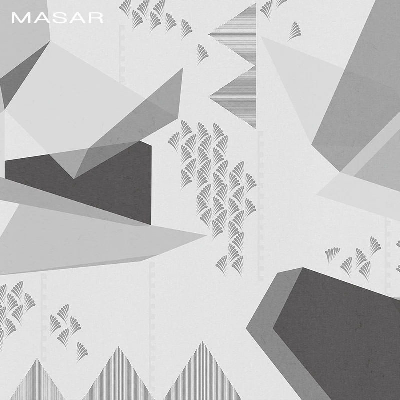 MASAR цветные геометрические узоры, фрески, маленькие, свежие спальни, гостиная, фоновые обои Риф