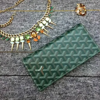 

2020 new simple dog tooth bag portable half-fold wallet fashion new long wallet card case