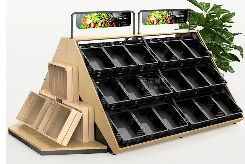 Fruit and vegetable display rack fresh supermarket convenience store fruit and vegetable shelf fruit store gangmu Zhongdao