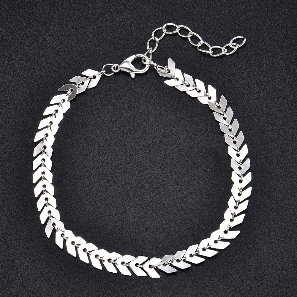 2020 NEW Summer Boho Fishbone Gold Color Anklets Fashion Ankle Foot Jewelry Leg Chain on Foot for Women Gifts - Image 2