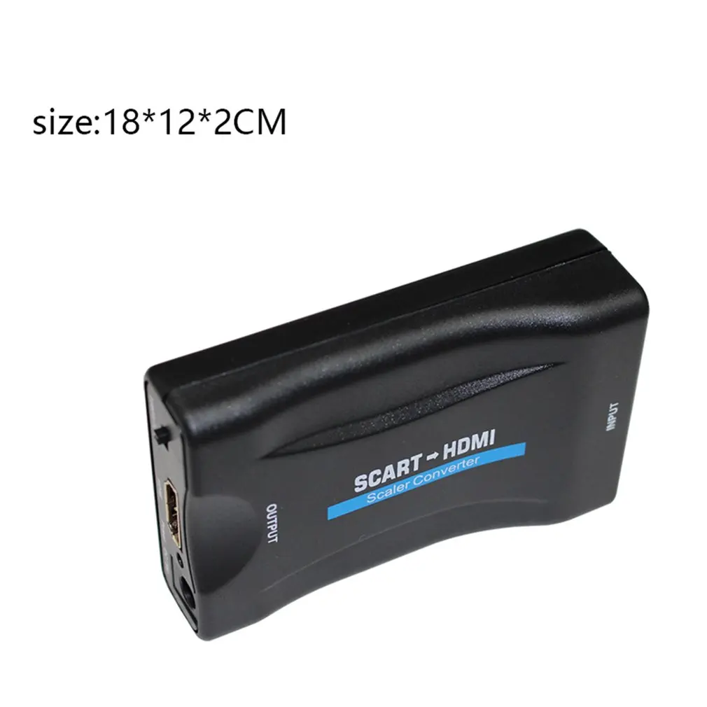 1080P SCART К HDMI видео аудио высококлассный конвертер адаптер для HD tv DVD для Sky Box STB Plug and Play с кабелем постоянного тока