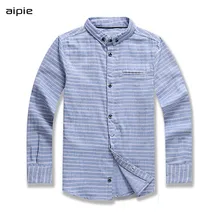 Детские рубашки в европейском и американском стиле; хлопковые рубашки в полоску с отложным воротником для мальчиков; Детские рубашки для От 6 до 14 лет