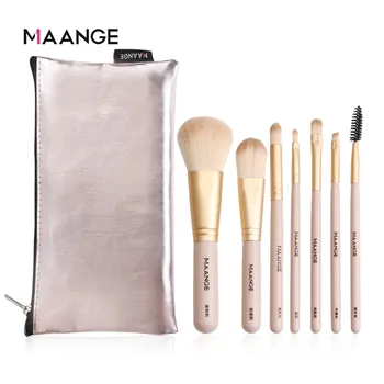 

MAANGE 7 Pcs Makeup Brushes Set Foundation Powder Blush Eyeshadow Concealer Lip Make Up Brush With Bag Cosmetics Beauty Tools