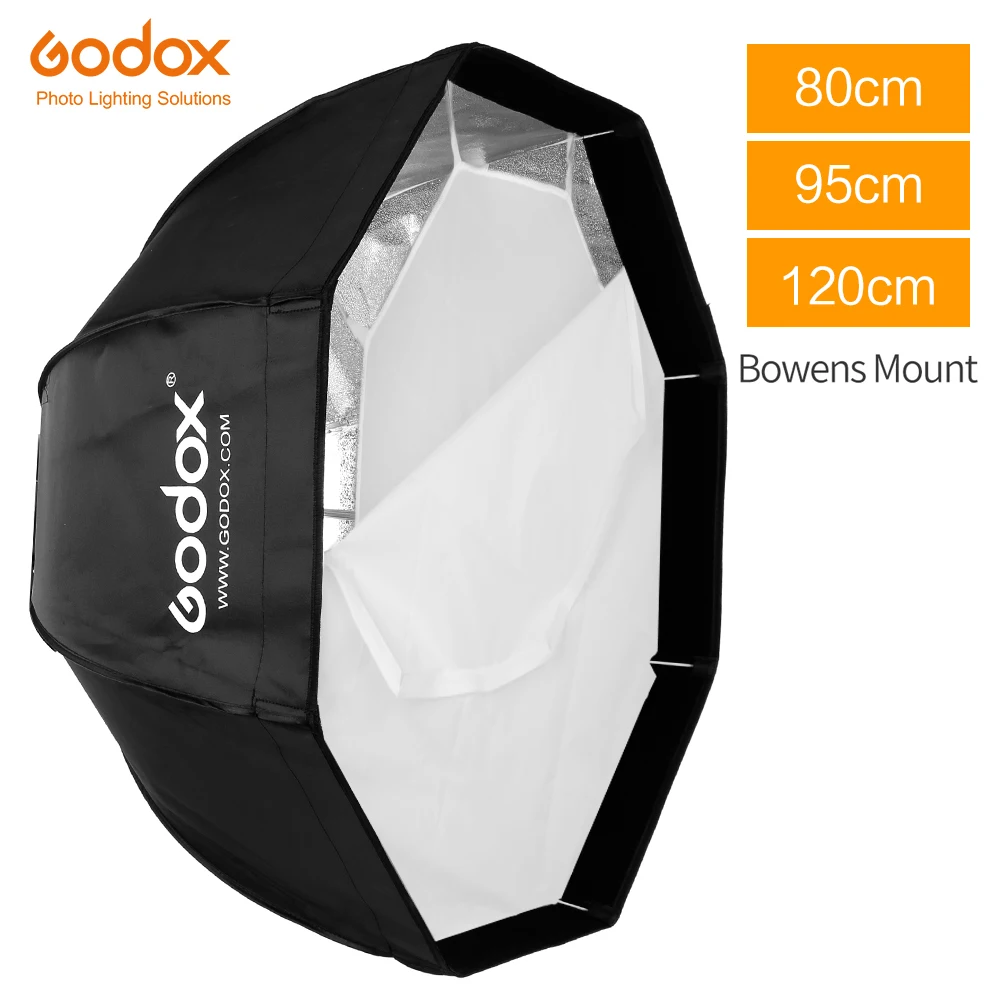 Godox SB-UE 80cm 95cm 120cm Portable Octagonal Umbrella Softbox with Bowens Mount for Godox Studio Flash SL-150W SK300 SK400 for photography softbox,bowens mount softbox,portable softbox