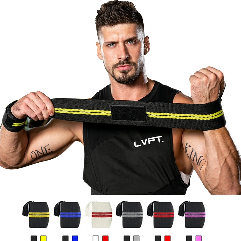 1pair Adjustable Weight Lifting Strap Fitness Gym Sport Wrist Wrap