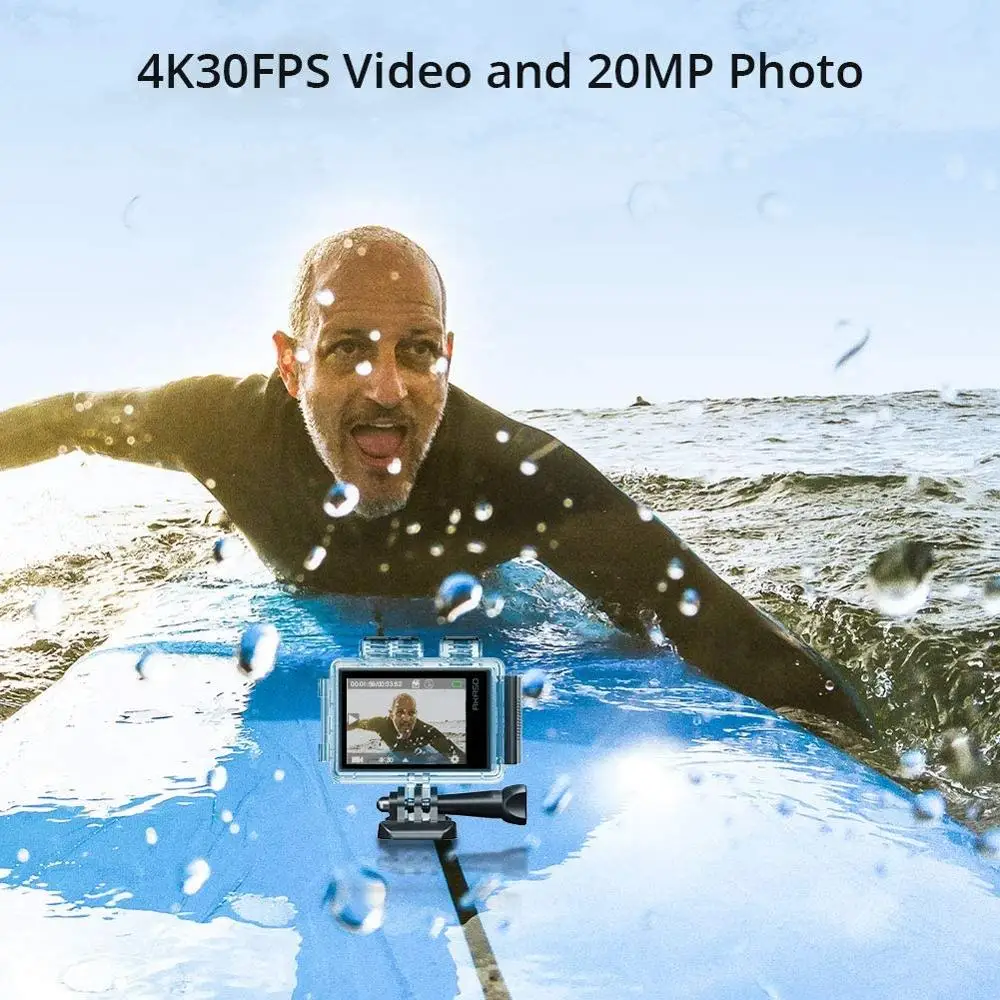 AKASO Brave 6 Plus Native 4K30FPS 20MP WiFi экшн камера Сенсорный экран EIS 8X Zoom 4k Спортивная