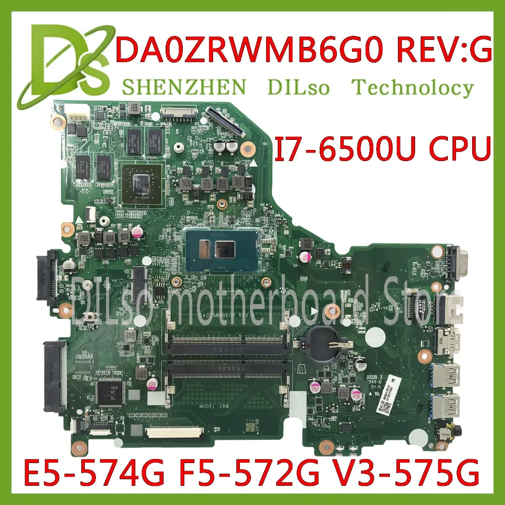 Kefu E5-574G материнская плата для acer Aspire E5-574 E5-574G F5-572 V3-575 V3-575G материнская плата I7-6500U Процессор DA0ZRWMB6G0 Тесты