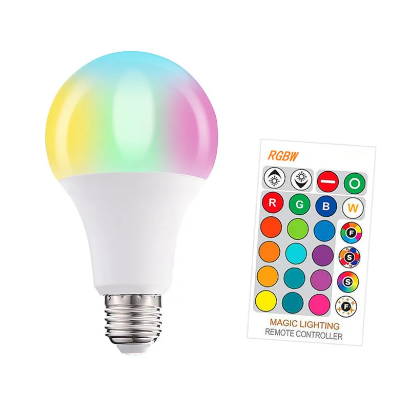 

E27 LED 16 Color Changing RGB Magic Led Bulb 5/10/15W 85-265V RGB Led Lamp Spotlight + IR Remote Control LED Bulbs For Home