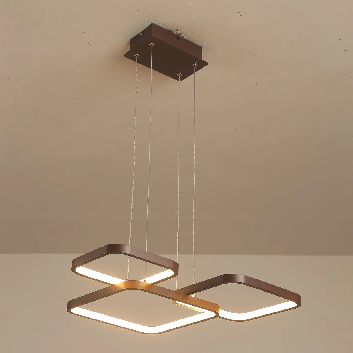 Warm light 220V 40W Алюминий сплава подвесной светильник светодиодный подвесной светильник с пультом дистанционного Управление затемнения Спальня дома Гостиная украшения светильник - Цвет корпуса: Warm light