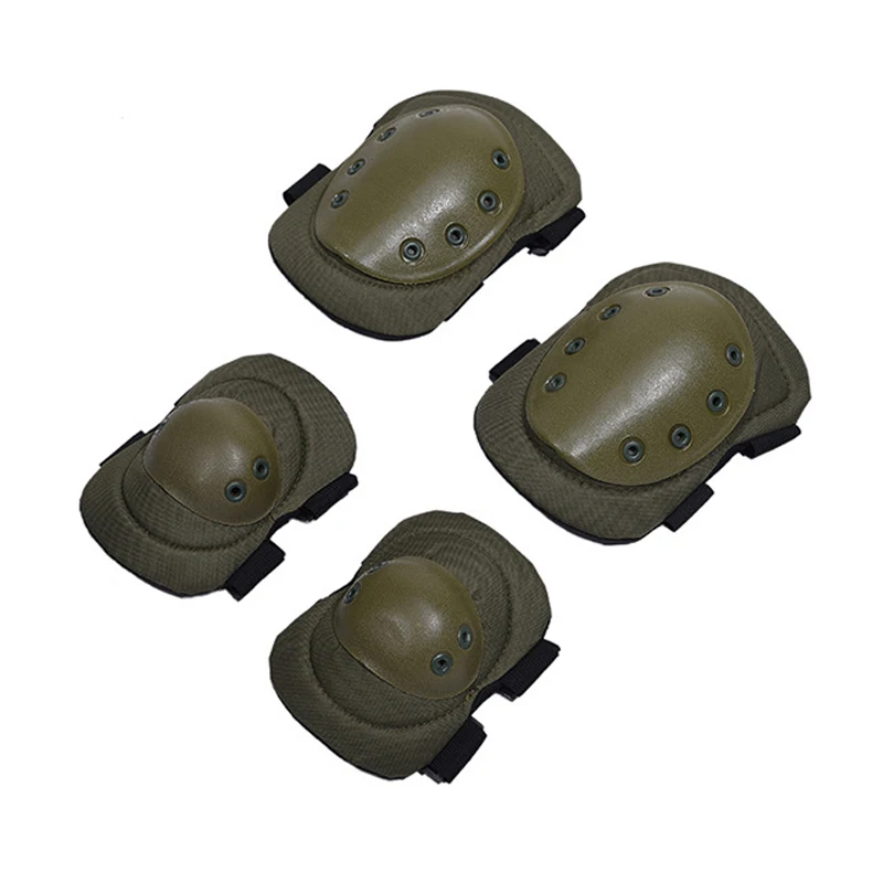 

4 Pcs Sports Military Knee Elbow Protector Adult Tactical Hunting Combat Protective Pad Set Professional Gear Elbow & Knee Pads