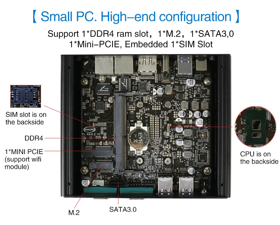 7*24 часа работы 2* LAN мини ПК Intel i7 7500U i5 6200U i3 6100U DDR4 Pfsense маршрутизатор 2COM AES-NI DP HDMI Linux сетевой сервер WiFi