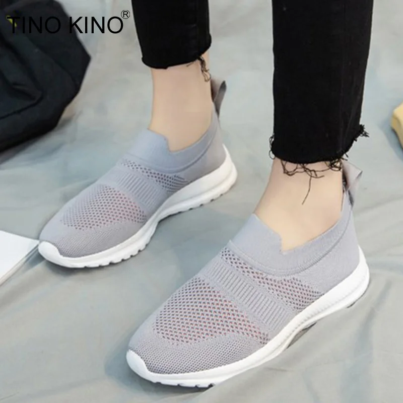 

Women Mesh Sneakers Slip On Platform Woman Casual Flat Shoes 2020 Spring Soft Comfort Ladies Footwear Breathable Flats