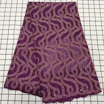 

5 Yards African Swiss Voile Lace Fabric Embroidery Lace High Quality African Dry Cotton Lace Fabric For Wedding 1L101303