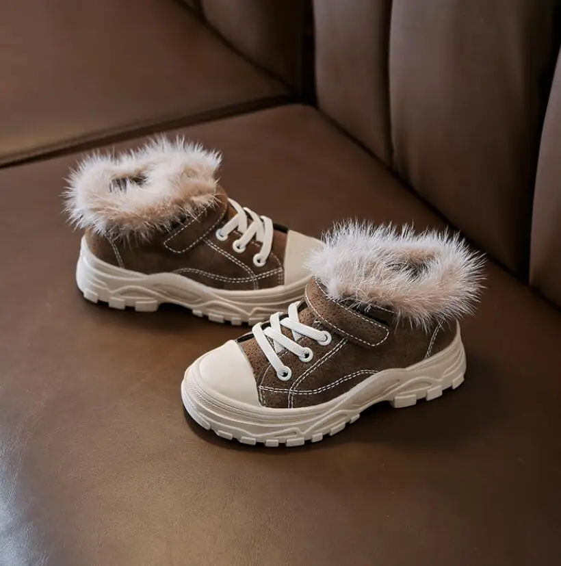Детская повседневная обувь; сезон осень-зима; Ботинки martin; обувь для мальчиков; модные кожаные мягкие Нескользящие ботинки для девочек; спортивная обувь для бега; 27-37