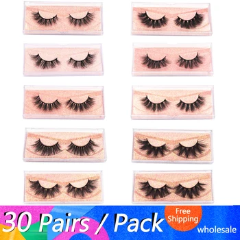 

30pairs/lot Bulk Lashes 5D Mink Eyelashes 3D Mink Lashes Wholesale Eyelashes Cruelty-free Dramatic Eyelashes Makeup Eye Lashes