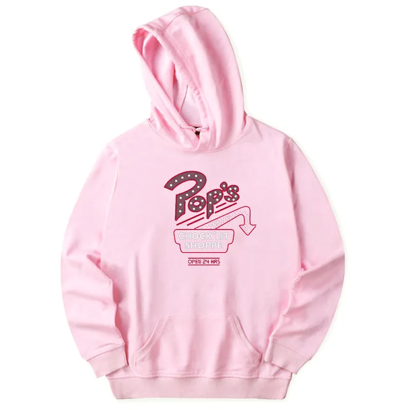 Pink Толстовки с капюшоном с изображением ривердейла, поп-это chock lit shoppe bar, уличная верхняя одежда, весенние мужские толстовки, женские пуловеры с капюшоном, спортивный костюм - Цвет: Pink