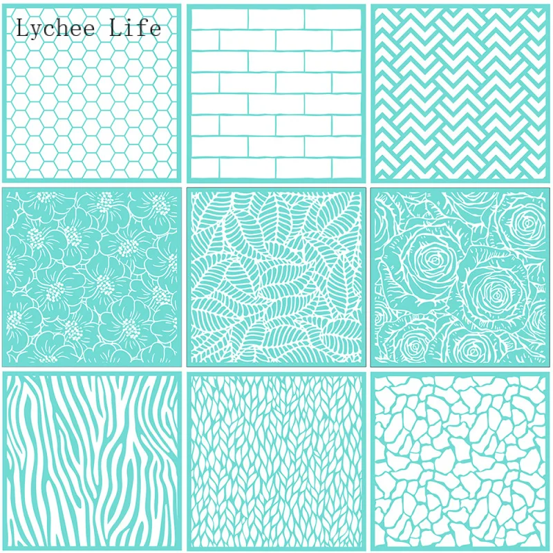 Lychee Life Leaves Flower Self-Adhesive Silk Screen Printing Stencil Mesh Transfers For Handbags Pillow Diy Handmade Crafts | Дом и сад