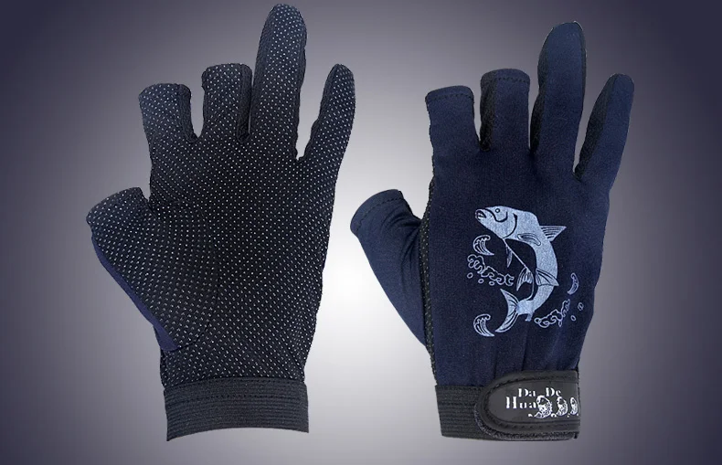 Мужские рыболовные перчатки, Нескользящие защитные перчатки для рыбалки на открытом воздухе с тремя пальцами