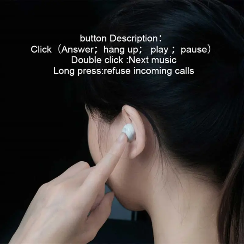 Новые невидимые беспроводные Bluetooth наушники мини Bluetooth гарнитура Беспроводная для телефона с 700 mAh зарядная коробка портативная