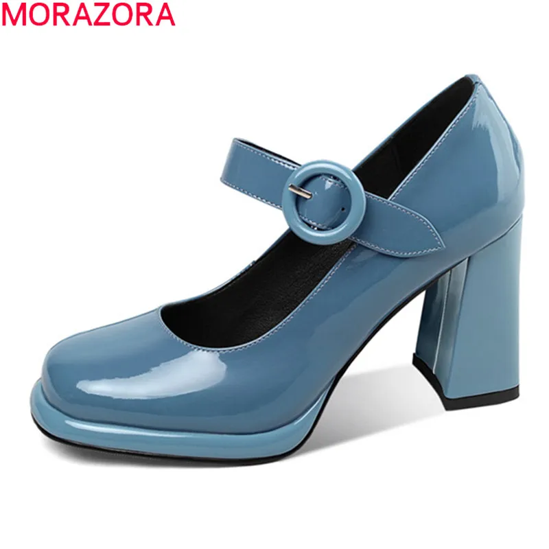 

MORAZORA 2024 New arrival fashion party wedding shoes high quality women pumps elegant high heels square toe ladies shoes