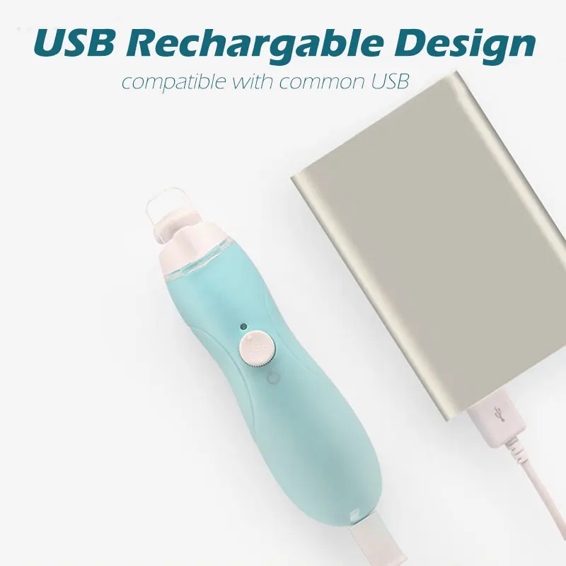 Электрический детский триммер для ногтей, заряжаемый от USB, электрическая безопасная машинка для стрижки ногтей для детей, триммер для новорожденных