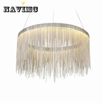 

Nordic Decorative Art Aluminum Chain Tassel Noble for Living Room Bedroom Hotel Decorative Lighting