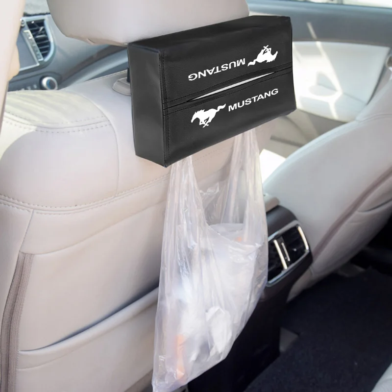 Автомобильный чехол для салфеток, коробка для Ford Mustang, креативная пленка, коробка для салфеток, контейнер, полотенце, коробка для салфеток бумаги