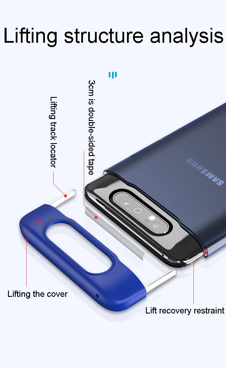 Полупрозрачный чехол с эффектом потертости для samsung galaxy A80, противоударный жесткий чехол для телефона из поликарбоната для samsung galaxy A80, чехол s