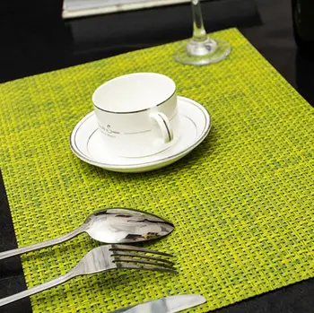 

Fyjafon 4/6pieces Table Mat PVC Anti-slip Placemats Heat-Resistant Table Mats for dining table Washable Placemat Mutiple colors