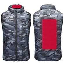 Для женщин и мужчин зимний Камуфляжный USB инфракрасный тепловой жилет куртка электрическая тепловая одежда жилет Открытый Туризм Велоспорт Рыбалка