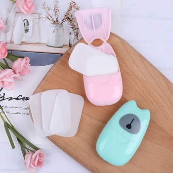 

50pcs Disposable Soap Paper Hand-washing Foam Soap Tablets Outdoor Environmental Protection Travel Portable Handmade Soap