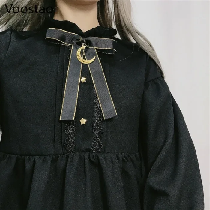 Lolita Dress Gothic Lolita Dress Soft Sister Women Vintage Dark Cute Bow Moon Ruffled Tea Party Dress Victorian Sweet Princess Fairy Clothes