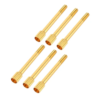 

6 Pcs Brass Electric Guitar Tremolo Bridge Saddle Clamp Lock String Screw/String Through Screw/Not Need Insert Block
