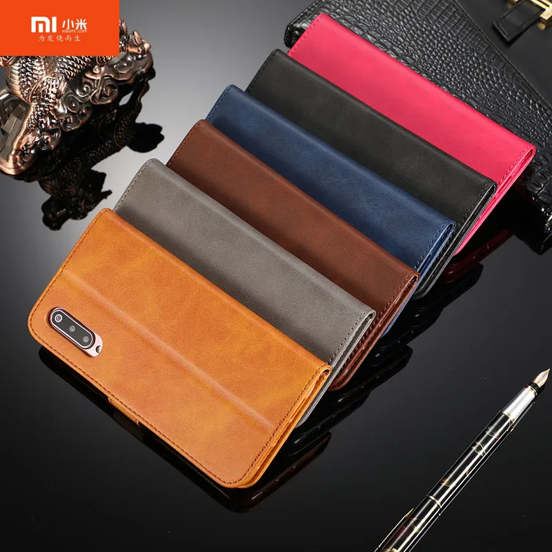 Original for xiaomi 9 case Luxury Case For xiaomi mi 8 9se 6X S2 F1 redmi note 5 6 7Leather Flip Wallet Magnetic Cover With Card