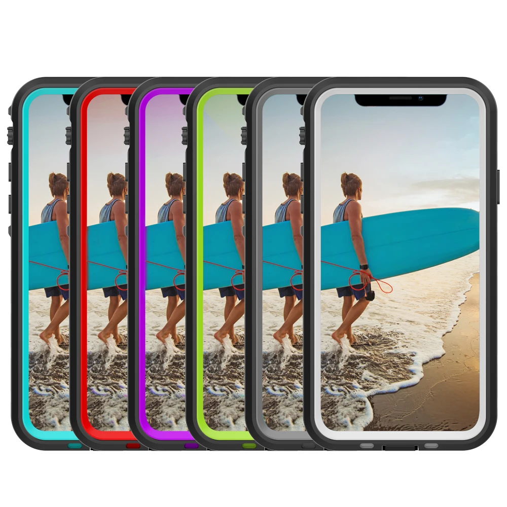 Водонепроницаемый чехол Redpepper для iPhone XR X XS 11 Pro Max, ударопрочный подводный чехол с подставкой для дайвинга, полная защита, однотонный чехол