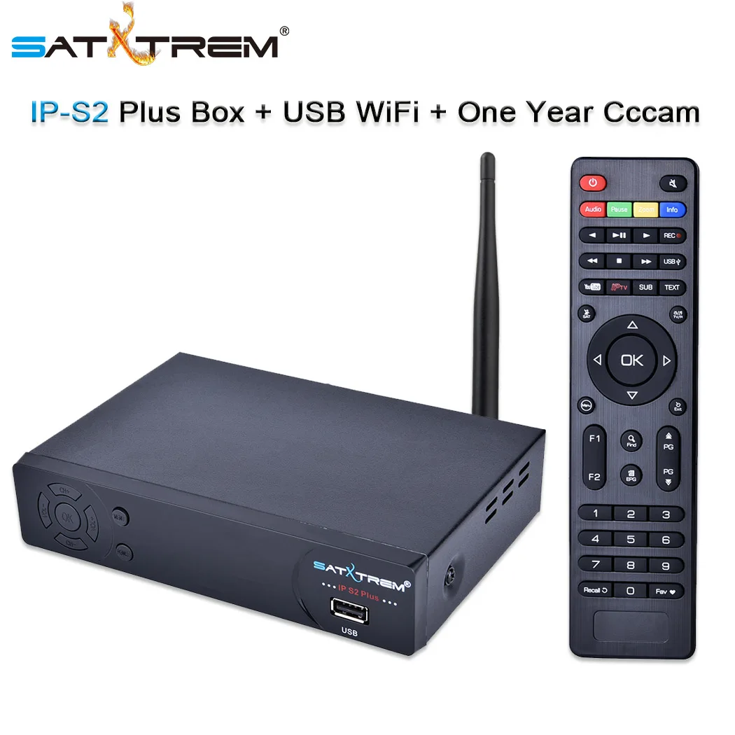 satxtrem ips2 iptv спутниковый ресиверwith usb wifi oscam cccam receptor azamerica телевизор ресивер тв тюнер скалер универсальный Приставка для цифрового ТВ для России - Цвет: with 1yearcccam wifi