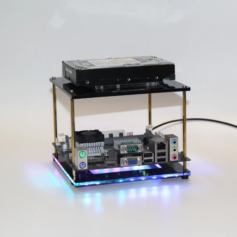 Mini itx placa-mãe aberta quadro rgb marquee