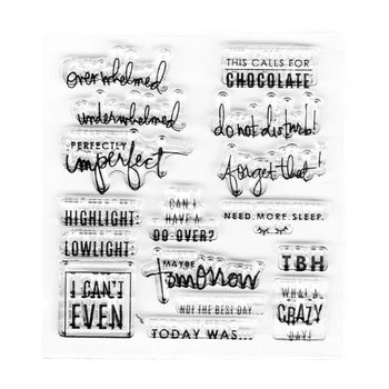 

Daily Planner Clear Stamps Mini Transparent Silicone Journal planner Journal Stamps Agenda