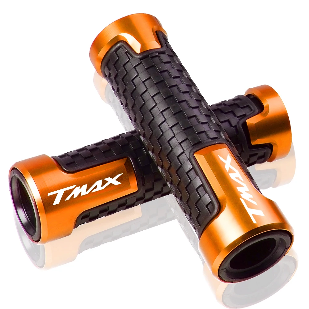 Мотоциклетные ручки для YAMAHA TMAX T-MAX 530 500 TMAX500 TMAX530 SX DX мото ручки - Цвет: Оранжевый