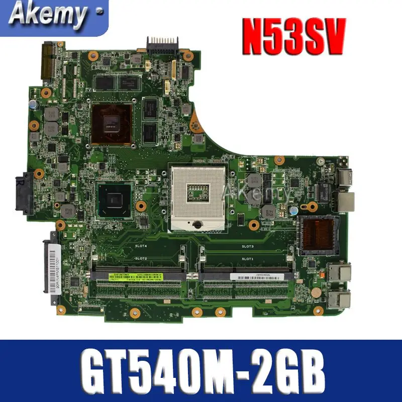Amazoon N53SV материнская плата для ноутбука For Asus N53SN N53SM N53S N53 тест оригинальная GT540M-2GB |