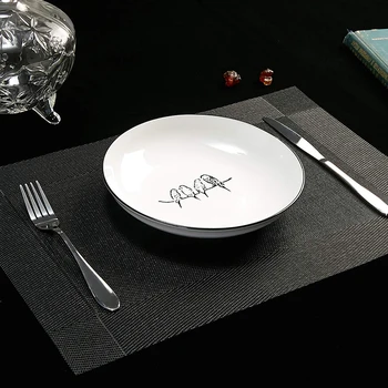

6pcs Non-slip PVC Placemat Hotel Restaurant Rectangle Heat-insulation Tableware Table Decoration Pad Kitchen Tools