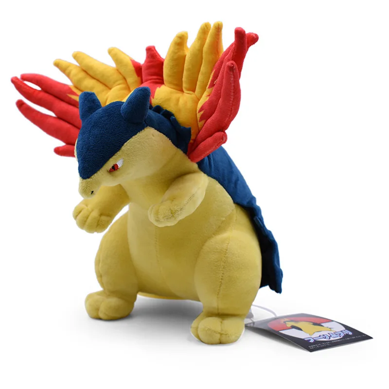 Typhlosion плюшевая игрушка мягкая мультяшная кукла подарок на день рождения для детей лучшая коллекция 25 см 10 дюймов