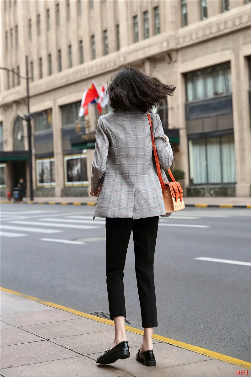 Модный женский Повседневный Блейзер, женская верхняя одежда, куртки, Офисная Рабочая одежда, женская одежда с длинным рукавом, OL