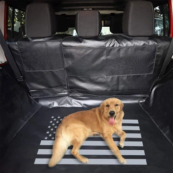 

Dog Car Seat Cover Cargo Liner for Jeep Wrangler JK JKU 4-Doors 2007~2018 Waterproof Nonslip Washable Duty - All Weather Odorles