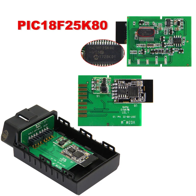 НОВЫЙ ELM 327 и Супер Мини ELM327 WIFI сканер V1.5 OBD2 интерфейс с PIC18F25K80 диагностический для