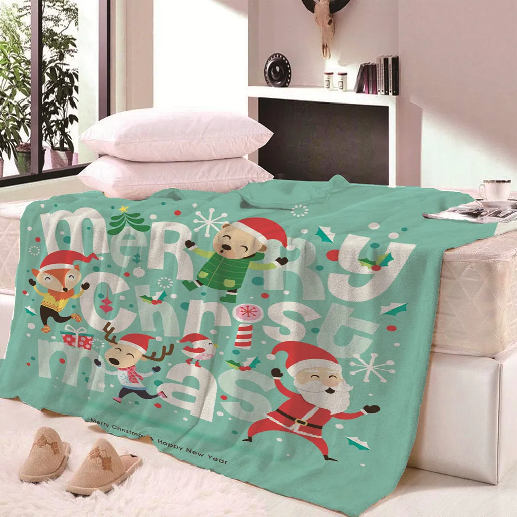 05 Merry Christmas ThinThrow одеяло с принтом оленя для детей, взрослых одеяло для кушеток одеяло простыни, покрывало, Прямая поставка - Цвет: 05